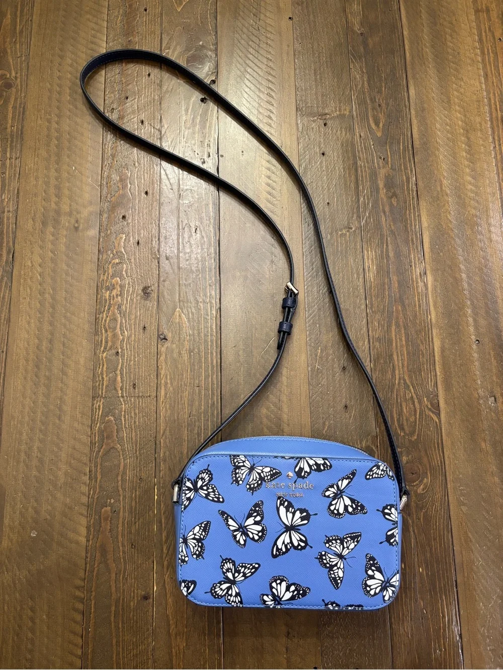 Kate Spade Staci Butterfly Sky Printed Mini Camera Crossbody